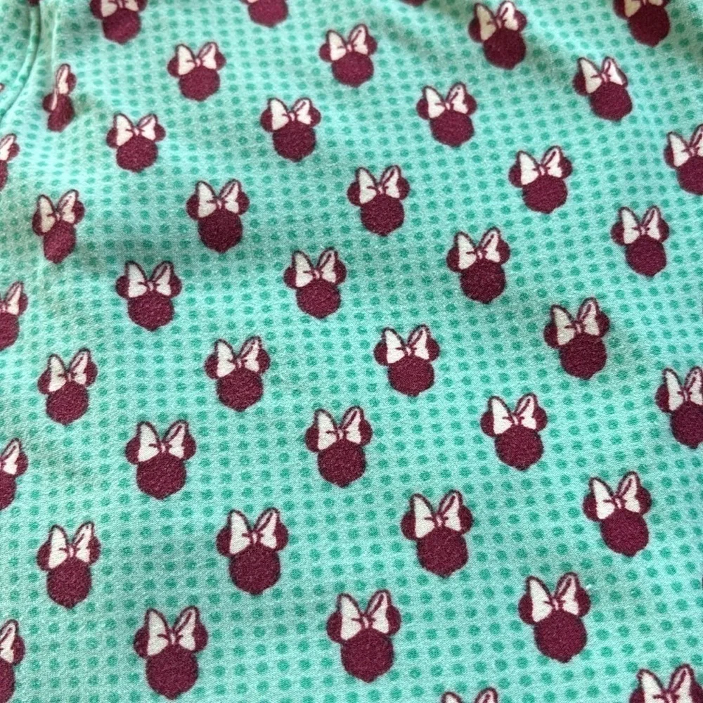 Disney X Lularoe Minnie Mouse Leggings in Teal Green & Fuchsia